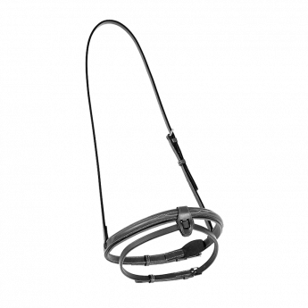 Raised French noseband with stitching