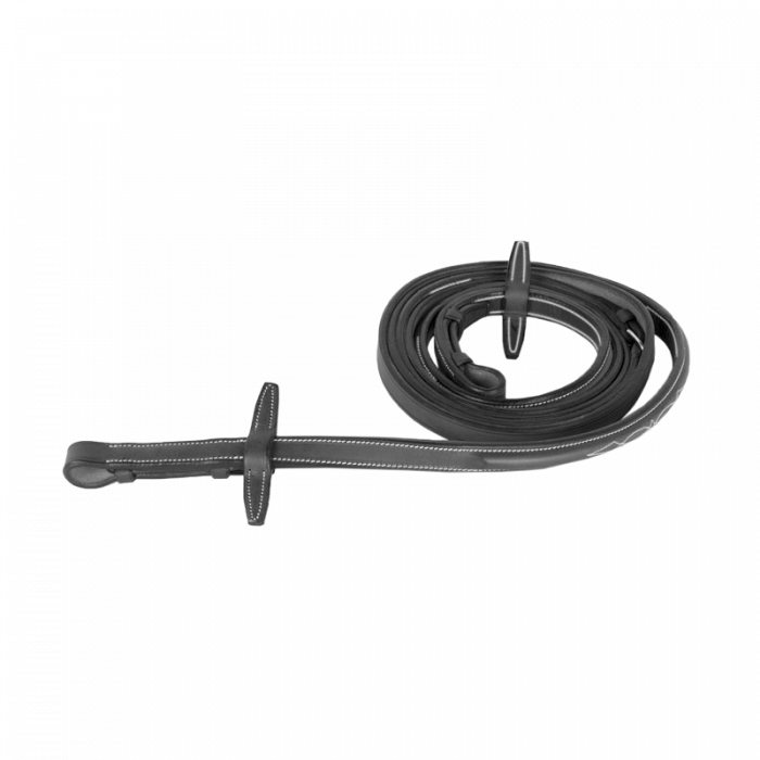 Rênes cuir lisse 1/2 rondes surpiquées