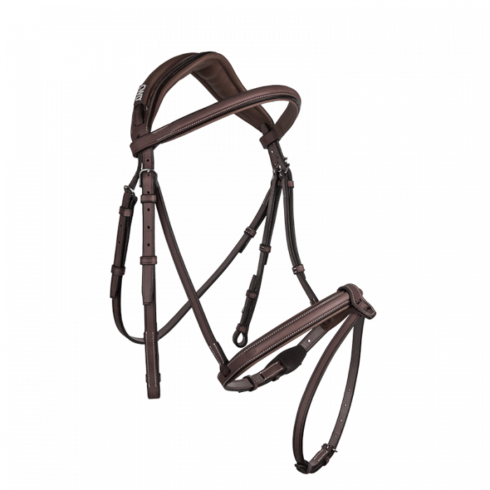 Bridon anatomique muserolle française 1/2 rond