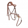 Anatomic figure 8 noseband bridle with fancy stitching