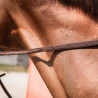 Raised rubber contact reins with fancy stitching