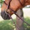 Raised rubber contact reins with fancy stitching