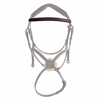 Browband with stitching