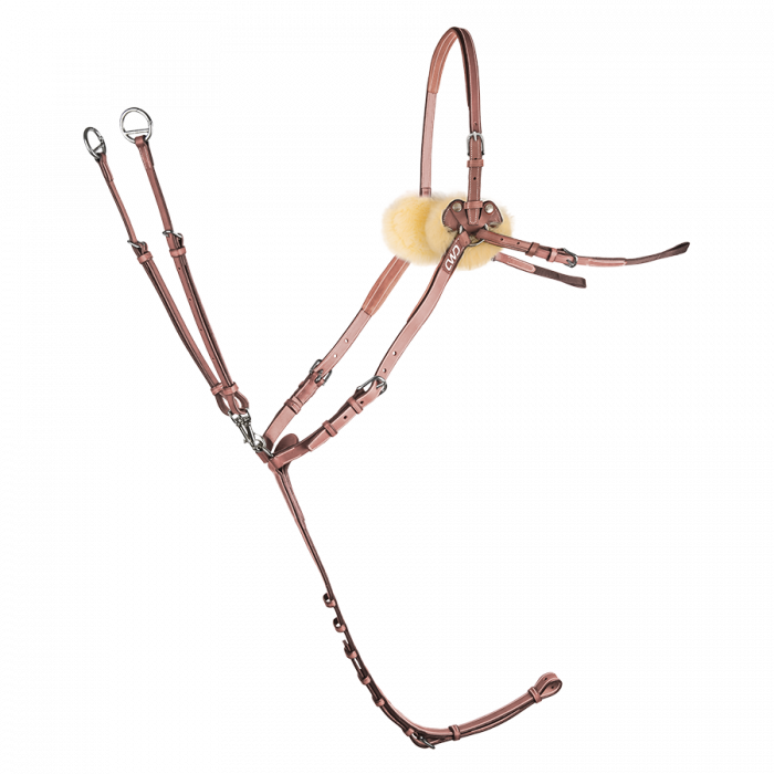 Synthetic sheepskin protector bridge breastplate