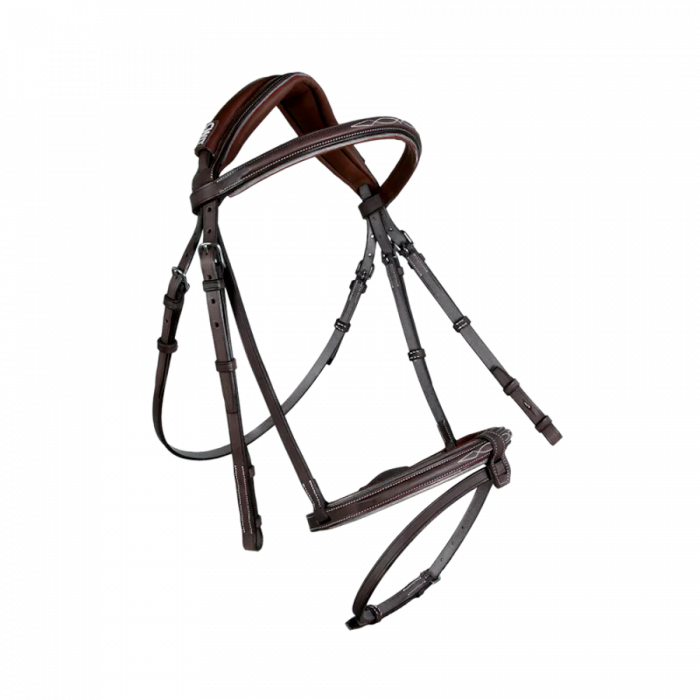 Sport Color anatomic french noseband bridle with stitching