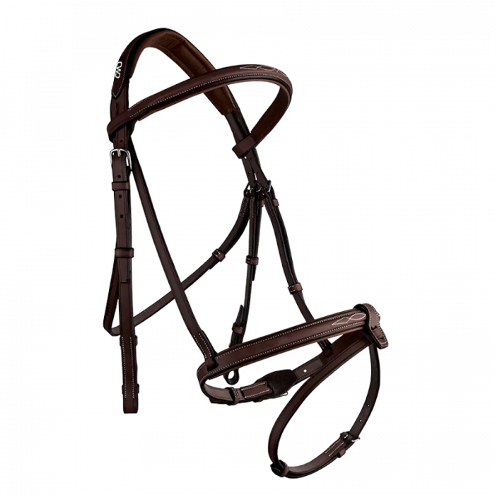 Raised French Noseband Bridle with fancy stitching
