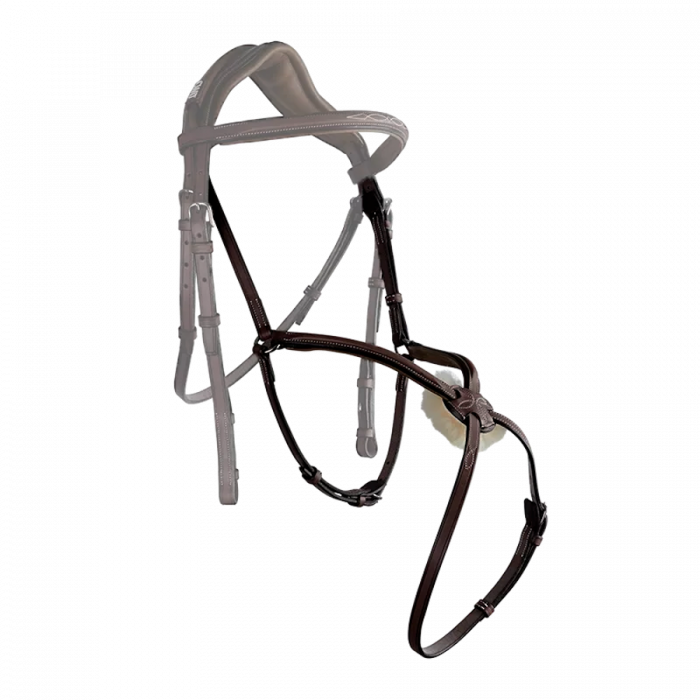 Raised figure 8 noseband with fancy stitching