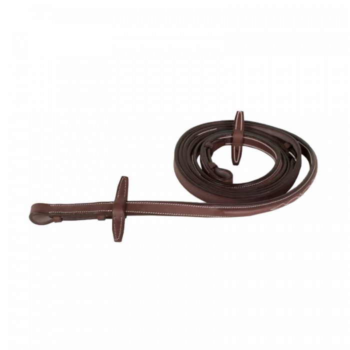 Rênes cuir lisse 1/2 rondes surpiquées