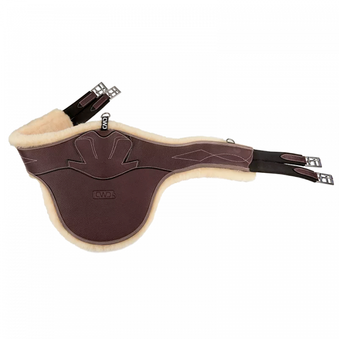Belly guard girth with removable sheepskin lining