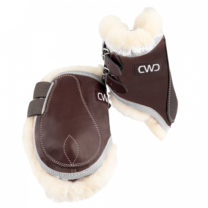 Sport Color buckle open fetlock boots with artificial sheepskin lining