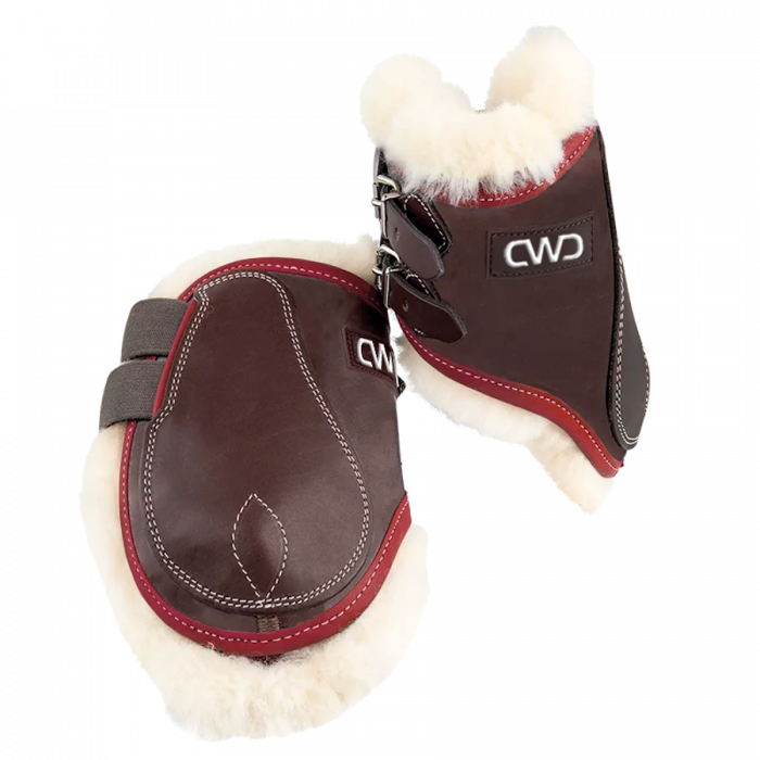 Sport Color buckle open fetlock boots with artificial sheepskin lining
