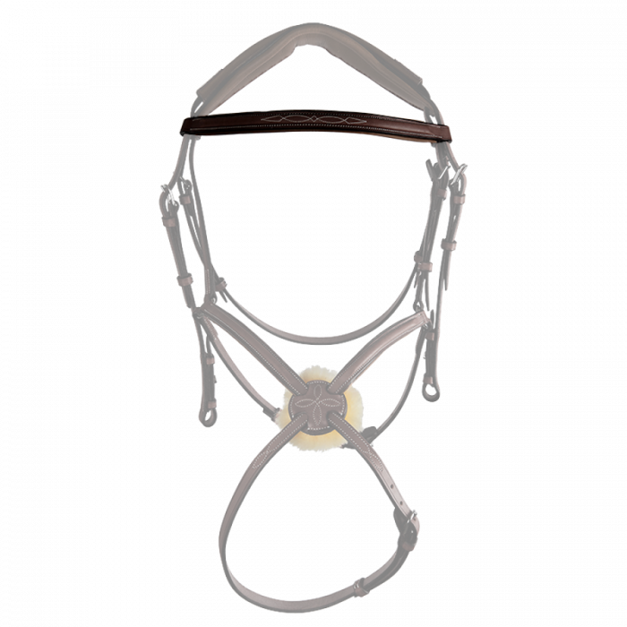 Browband with stitching