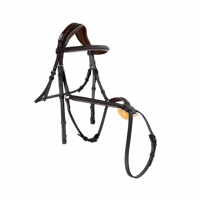 Sport Color anatomic figure 8 noseband bridle with fancy stitching