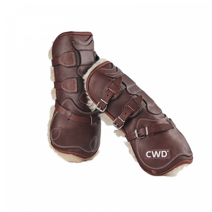 Buckle tendon boots with sheepskin lining - Outlet